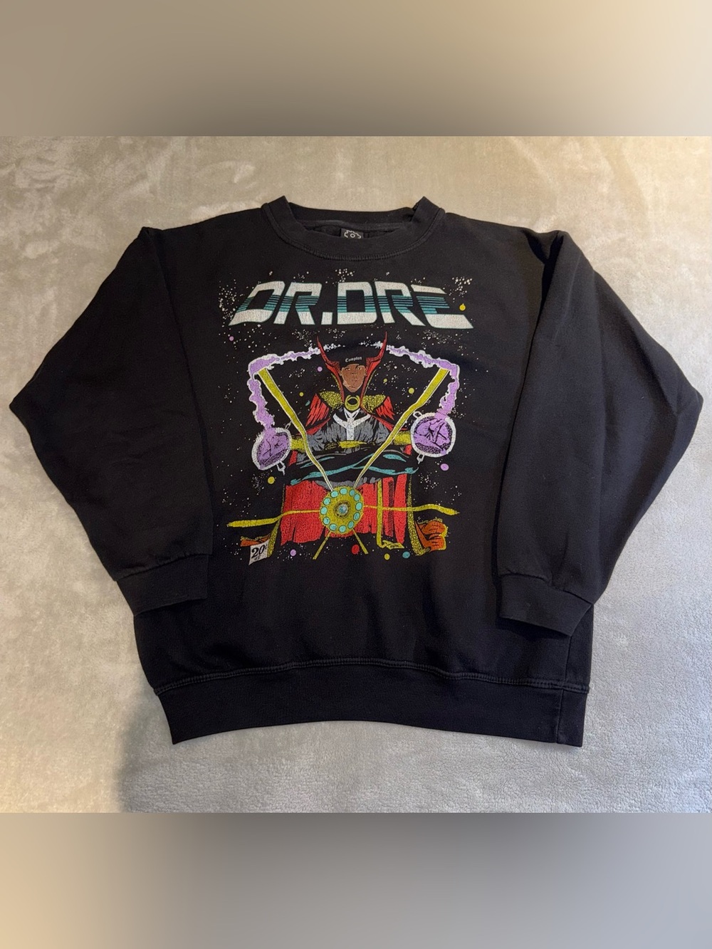 Black Sweatshirt Dr Dre Graphic Cruneck - Picture 1 of 3